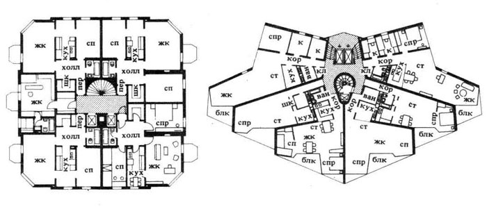 Проектирование односекционных жилых домов башенного типа. Строительное проектирование. Эрнст Нойферт, Bauentwurfslehre. Ernst Neufert