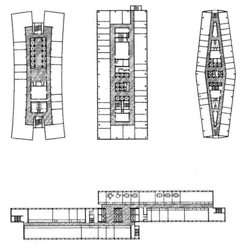Конструкция высотных административных зданий. Строительное проектирование. Эрнст Нойферт, Bauentwurfslehre. Ernst Neufert